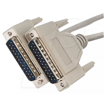 D-Sub-Kabel ShiverPeaks AK 4010 – 25-polig Stecker auf Stecker, 1,8 m