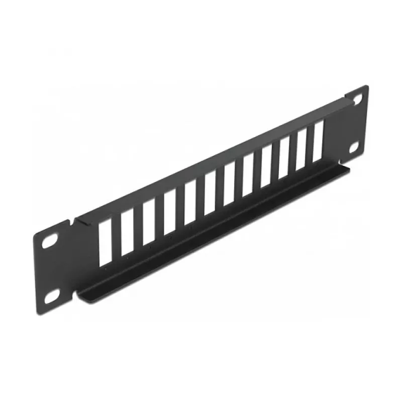 Glasfaser-Patchpanel DeLOCK 10 Zoll 12 Port SC Duplex LC Quad 1U schwarz