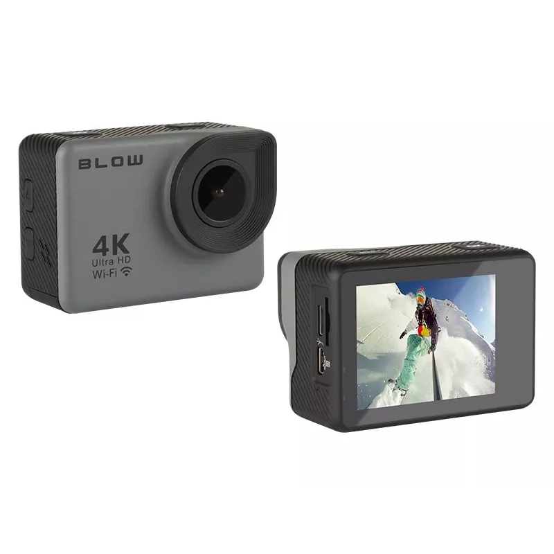 Action-Kamera BLOW 78-538 – 4K Ultra HD, 2-Zoll-Display, 170° Sichtfeld, Wi‑Fi, Bildstabilisator, microSD bis 64 GB