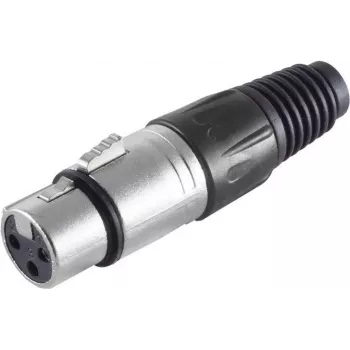 XLR-Steckverbinder ShiverPeaks BS55022-S – 3-polig Stecker, Gehäuseeinbau, schwarz