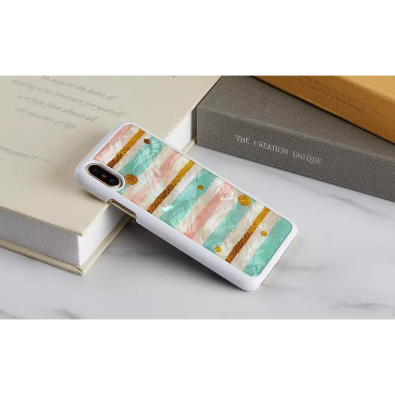 Smartphone-Hülle iKins für iPhone XS / iPhone XS Max – pop mint Schwarz