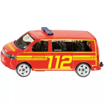 Usorteret Siku VW T5 Feuerwehr-Einsatzleitwagen Modell SIE-30474970 Druckguss-Notfallfahrzeug 1:87
