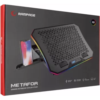 Gaming-Stuhl RAMPAGE METAFOR AD-RC34 — ergonomischer verstellbarer Sitz mit Neigungs- und Höhenverstellung