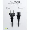 Goobay IEC-Kabel 5 m Schwarz Netzstecker Typ F IEC C13 H05VV-F3G