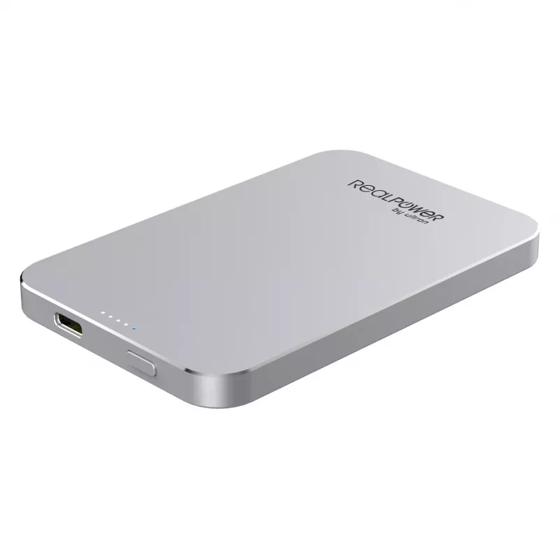 RealPower Powerbank PB-5000 MAG Silber 5.000mAh