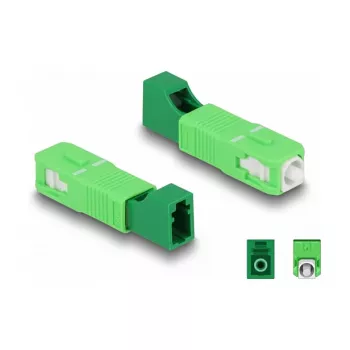 DeLOCK Optischer Hybrid-Koppler SC Simplex Stecker auf LC Simplex Buchse grün