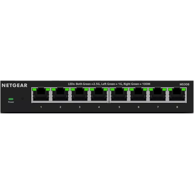 NETGEAR MS308 Unmanaged 2.5G Ethernet (100/1000/2500) Schwarz