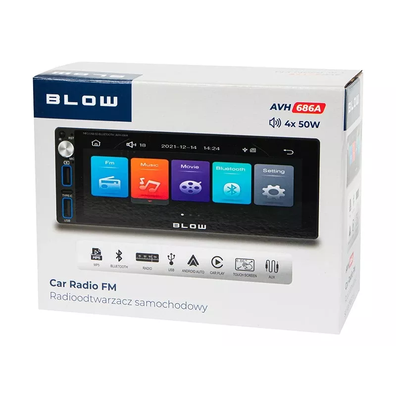 Autoradio AVH-686A 1DIN 7 Zoll RDS MP3/USB/micro SD/BLUETOOTH