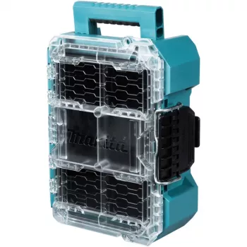 MAKTRAK Organizer kompakt, Werkzeugkiste Blau/transparent, transparenter Deckel