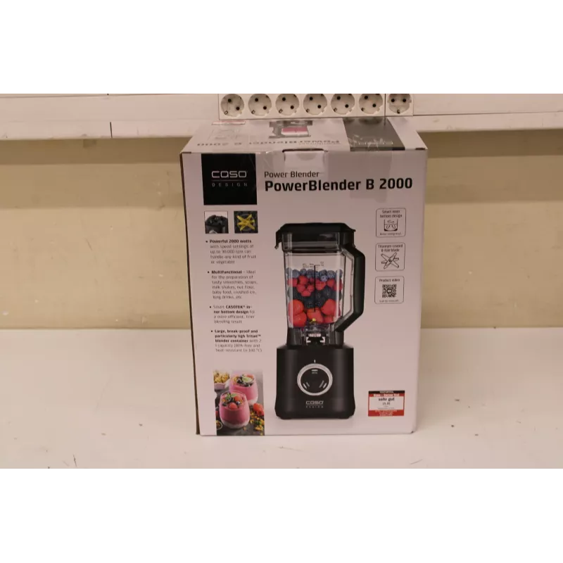 SALE OUT. Caso B 2000 Power Blender, Leistung 2000 W, Schwarz | Caso Power Blender | B 2000 | Tischgerät | 2000 W | Behältermaterial Tritan | Behälterkapazität 2 L | Eiszerkleinerung | Schwarz | BESCHÄDIGT