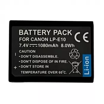 Wiederaufladbarer Lithium-Ionen-Kameraakku extra digital LP-E10 1080mAh für Canon EOS Modelle