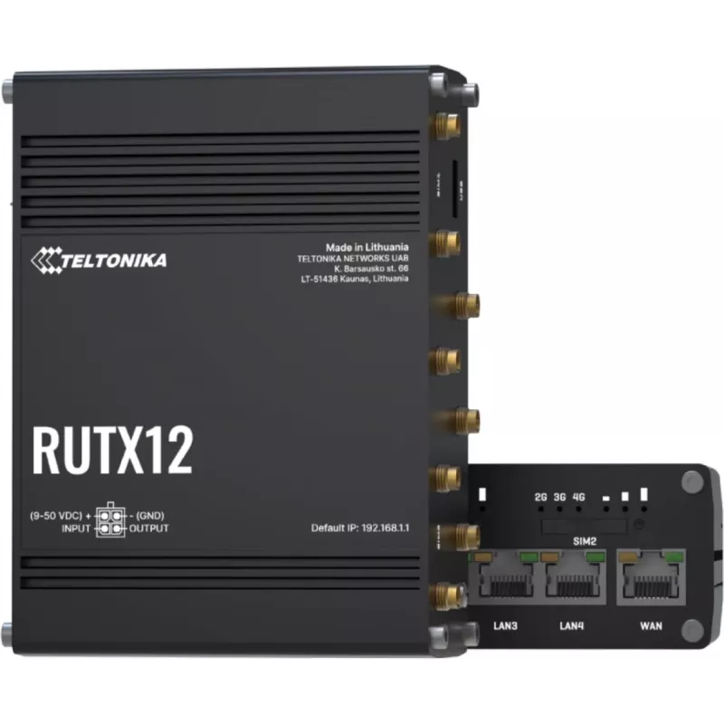 Teltonika RUTX12DUAL LTE CAT 6 Industrial Cellular Router