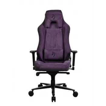 Gaming-Stuhl Arozzi Vernazza SoftFabric Lila — ergonomisches Design, verstellbare Armlehnen und Höhe