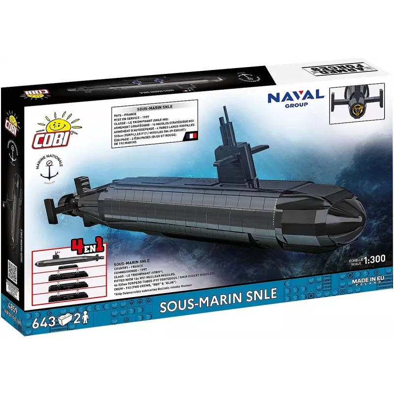 Cobi Blocks Sous-Marin SNLE Konstruktionsset — 643 Teile