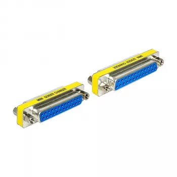 DeLOCK 65483 Gender-Changer Sub-D 25 Blau Silber Gelb