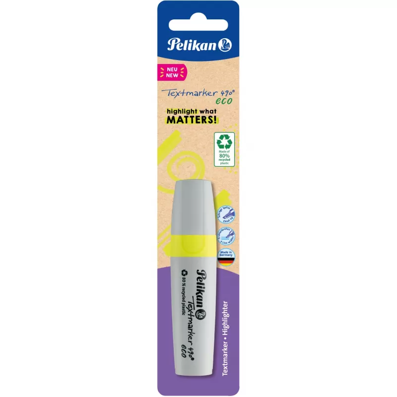 Highlighter Pelikan Textmarker 490 eco marker Keilspitze Gelb