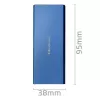 SSD-Gehäuse QOLTEC 51832 — externes M.2 SATA, USB 3.0, bis zu 2 TB, blau, unterstützt 30-mm-Laufwerke, 4 Steckplätze