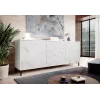 MARMO 3D Kommode 200x45x80,5 cm weiß matt/marble weiß
