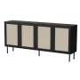 JUTA 4D Kommode 4D 200x39,5x90 schwarz + linol calabria