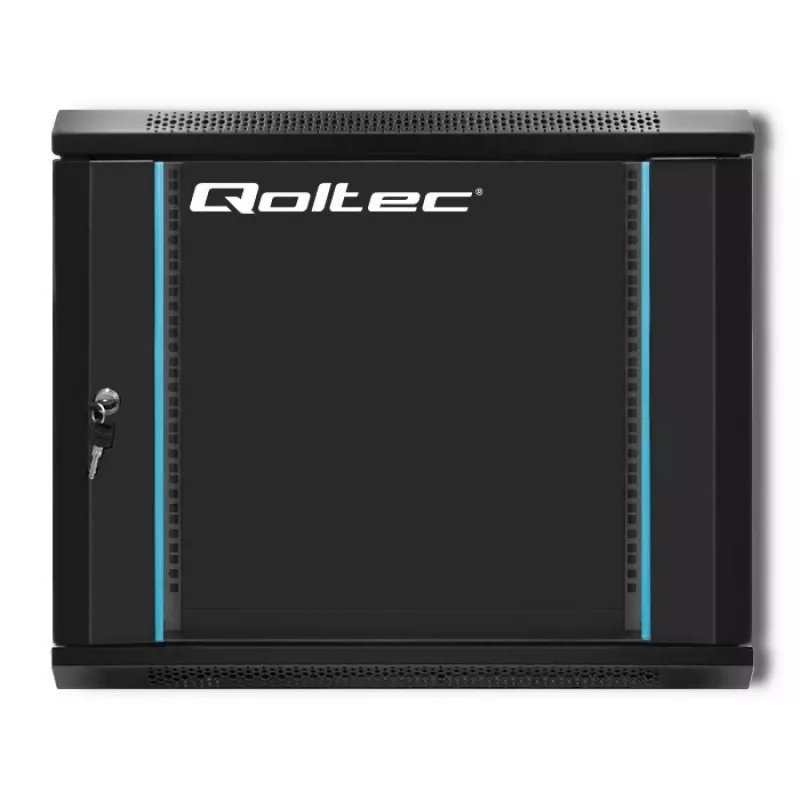 19 Zoll Rack-Schrank QOLTEC 54463 9U 600x500x450 mm Metallgehäuse für Netzwerkausrüstung