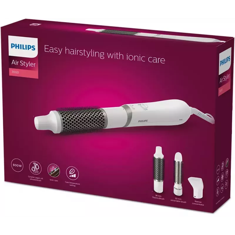 Philips 3000-Serie BHA303/00 Haarstyling-Tool Heißluftbürste Warmweiß 800 W 1,8 m