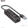 USB-Hub CLUB3D USB 3.2 Gen1 Type-A mit 3 Anschlüssen und Gigabit-Ethernet