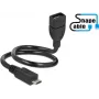 USB-Kabel DeLOCK 83927 USB 2.0 0,35 m Micro-USB B USB A Schwarz