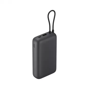 Powerbank Xiaomi 20000mAh mit integriertem Kabel, Dunkelgrau, Modell 61828