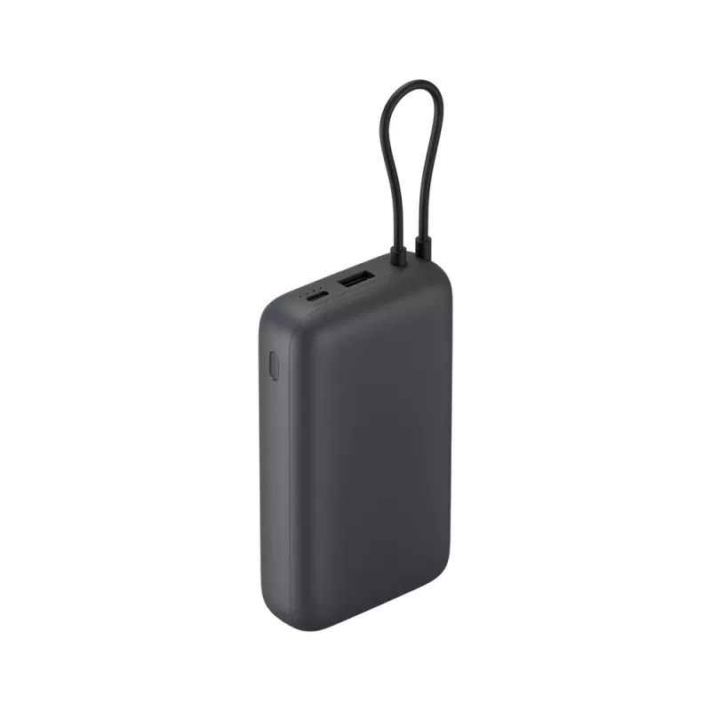 Powerbank Xiaomi 20000mAh mit integriertem Kabel, Dunkelgrau, Modell 61828