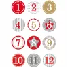 HERMA Sticker Adventskalender 1-24 rot Ø 2 cm 24 Stück