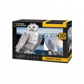 CubicFun 3D Puzzle NG Schneeeule 32 Teile Tiere ab 8 Jahren