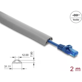 Kabelschlauch DELOCK 20766 grau PVC 1 Stück