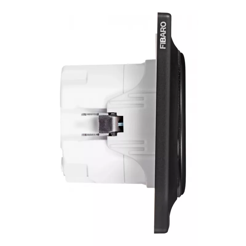 Elektrische Steckdose Typ F Fibaro FGWOF-011-8, 1 Steckdose, 110–230 V, 50/60 Hz, Schwarz
