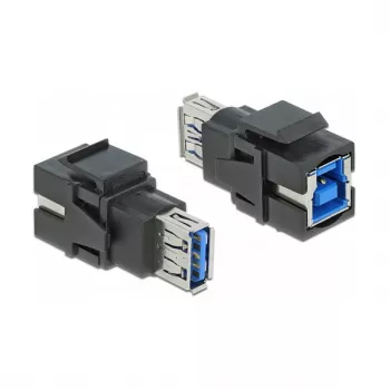 Keystone-Modul DeLOCK 86395 Flach Schwarz USB A