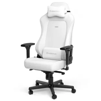 PC-Gaming-Stuhl noblechairs NBL-HRO-PU-WED – gepolsterte Sitzfläche, weiß, Höhe 130–139 cm, max. Belastung 150 kg