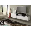 Cama TV-Schrank SIGMA 3 180 weiß/weiß glänzend + schwarz