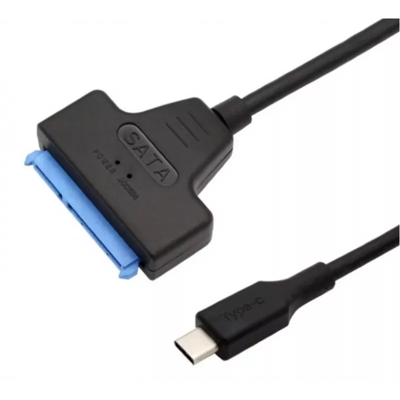 Gembird AUS3-03 USB-C-auf-2,5-Zoll-SATA-Laufwerksadapter, 0,2 m, Schwarz
