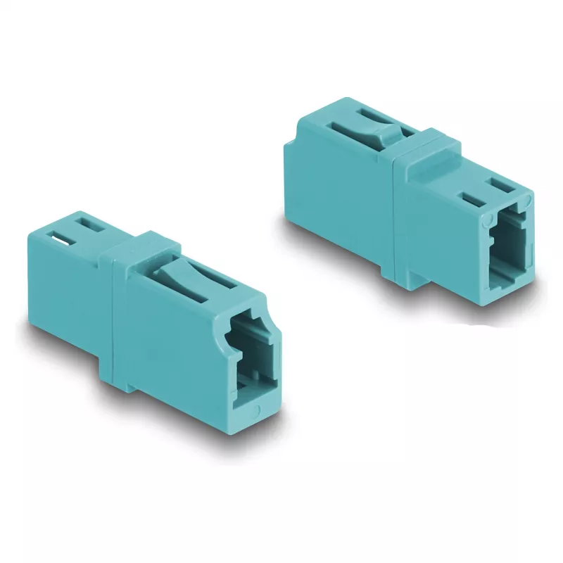 DeLOCK LWL-Kupplung LC Simplex Buchse auf LC Simplex Buchse OM3 aqua