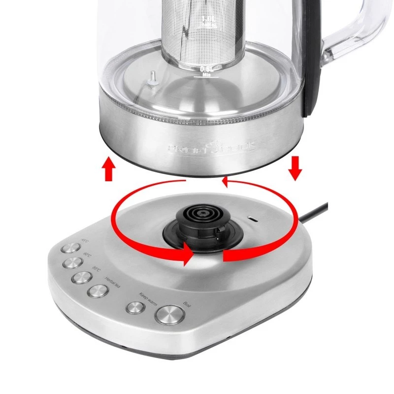 Proficook elektrischer kabelloser Glas-Wasserkocher PC-WKS 1167