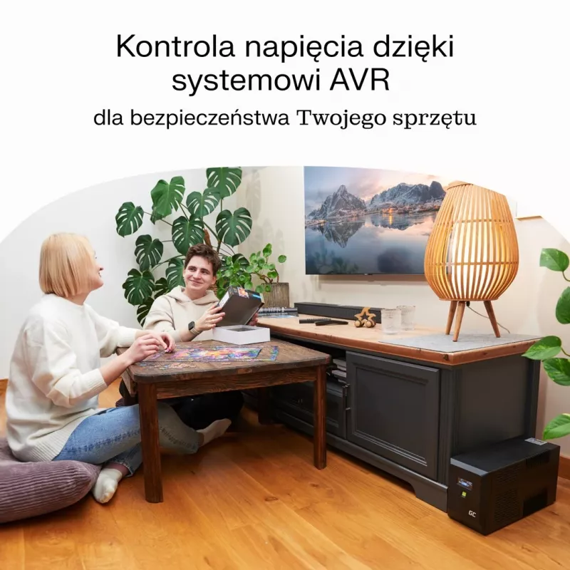 USV Line-Interactive 2 kVA 1200 W, Grün Cell, 4 Wechselstromausgänge, USB, 12 V 9 Ah VRLA (Tower)