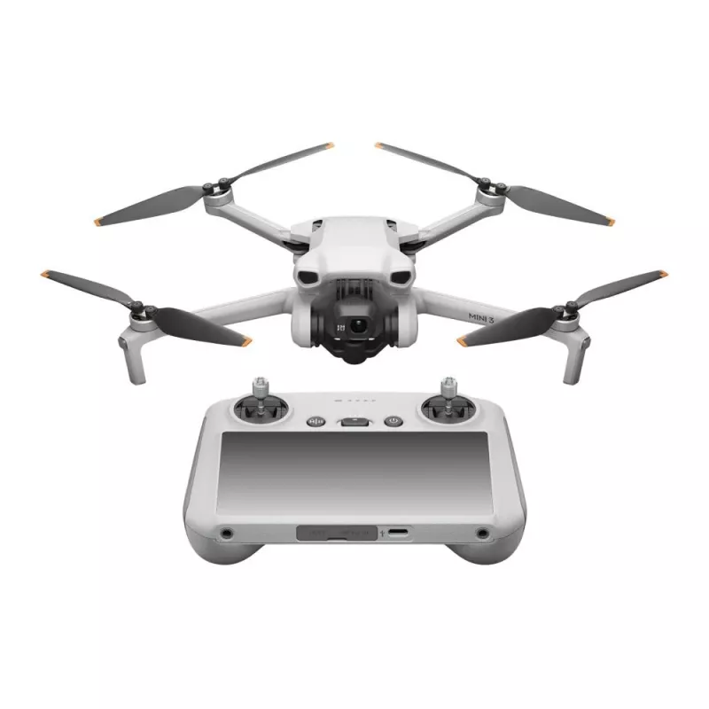 Quadcopter DJI Mini 3 Fly More Combo — 4-Rotor-Drohne, 12-MP-4K-Kamera, 10.000 m Reichweite, 10,55 m/s Höchstgeschwindigkeit, 2453 mAh Akku, 0,248 kg, grau