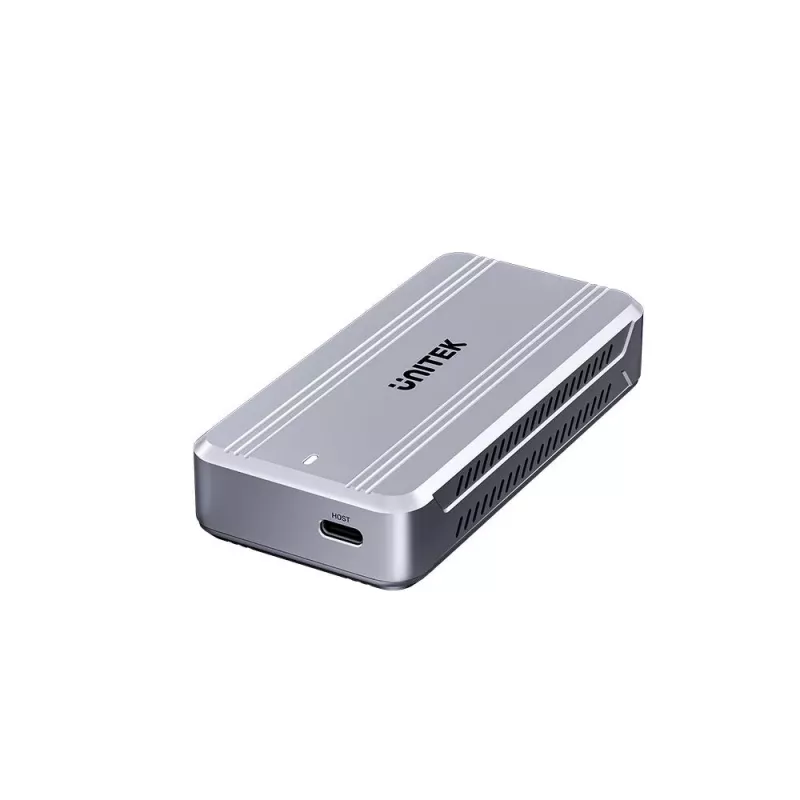 SSD-Gehäuse Unitek S1242AGY01-EU USB4 40 Gbit/s, M.2 NVMe, bis zu 8 TB, Aluminium/Kunststoff, aktive Kühlung