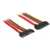 SATA-Kabel DeLOCK 84917 0,1 m SATA 22-polig Orange Rot Gelb
