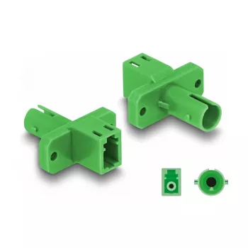 DeLOCK LWL-Hybrid-Kupplung LC Simplex Buchse auf ST Simplex Buchse grün