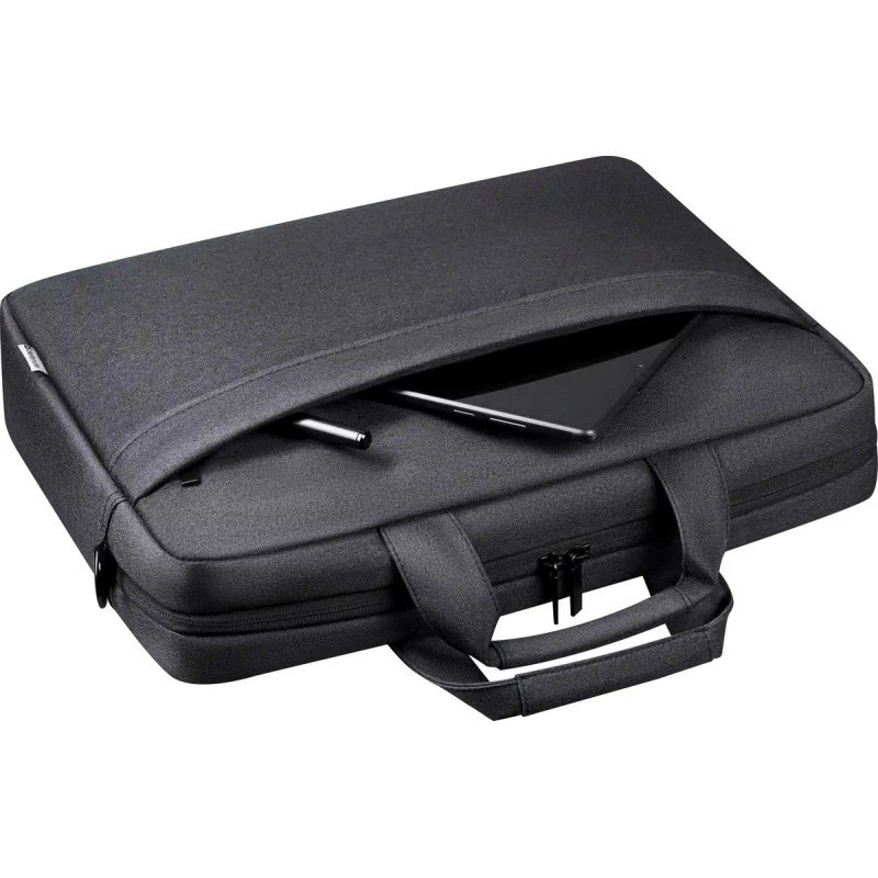 Laptoptasche DEFENDER FIRM 26123 für 15,6-Zoll-Laptops, Polyurethan, schwarz, Toploader, abnehmbarer Schultergurt