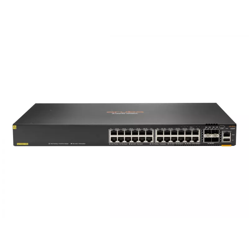 Managed Switch Aruba CX 6200F 24G Class-4 PoE 4SFP+ 370W L3