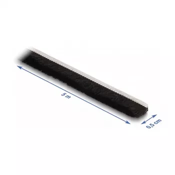 DeLOCK Bürstenleiste selbstklebend 5 mm Länge 5 m schwarz