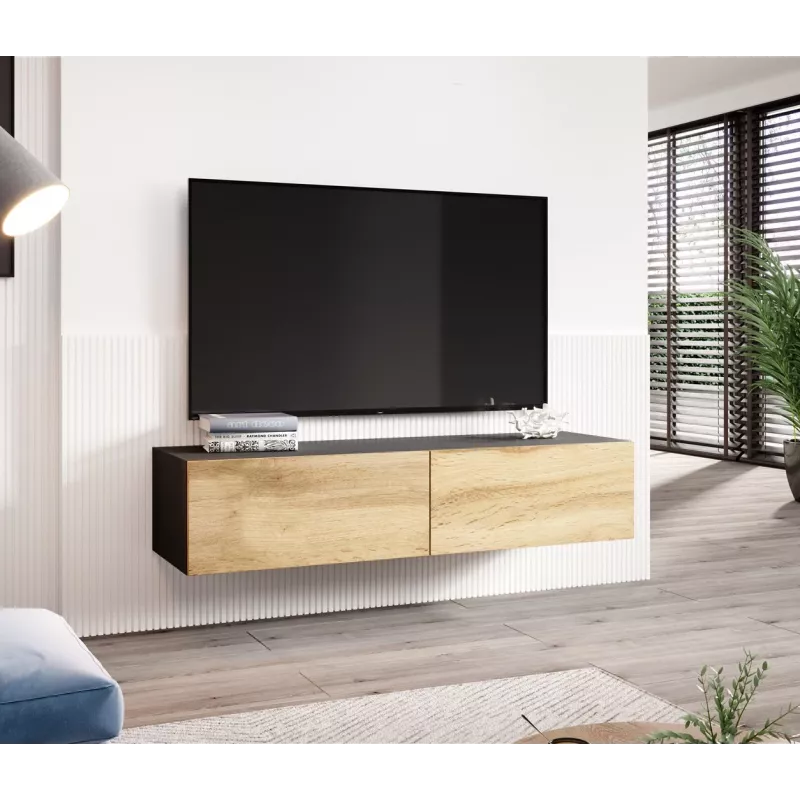 Cama TV stand VIGO 140 30/140/40 Schwarz/wotan oak