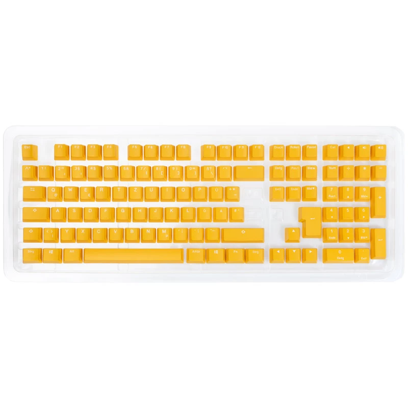 Tastenkappenset Ducky DKSA109-DEPDYDYYWO1 Gelb PBT Double-Shot DE-Layout 109 Tasten