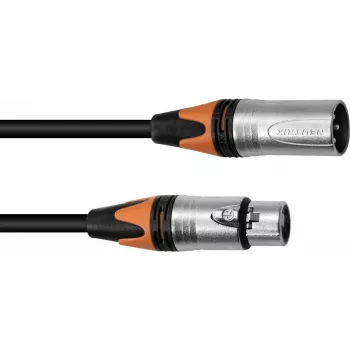 XLR-Kabel PSSO 3-polig, 3 m, schwarz, Neutrik-Steckverbinder